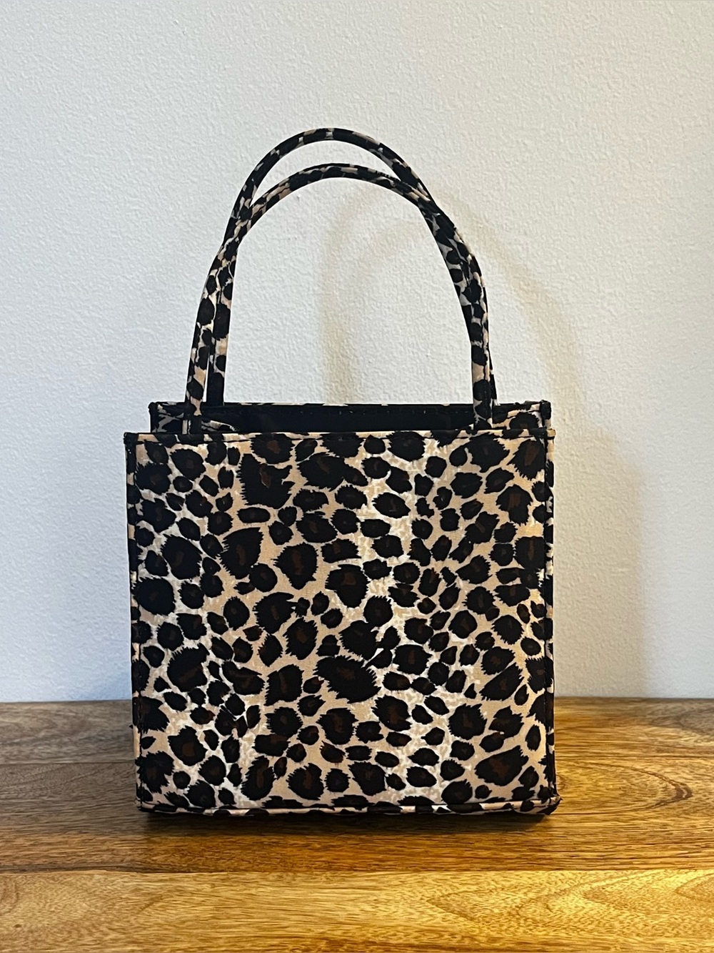 VINTAGE Y2K Leopard Canvas Micro Tote Bag